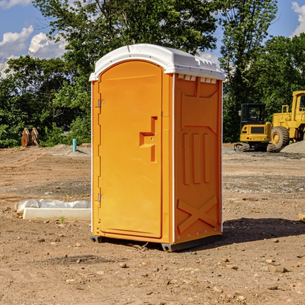 how often are the portable restrooms cleaned and serviced during a rental period in Scotland Maryland